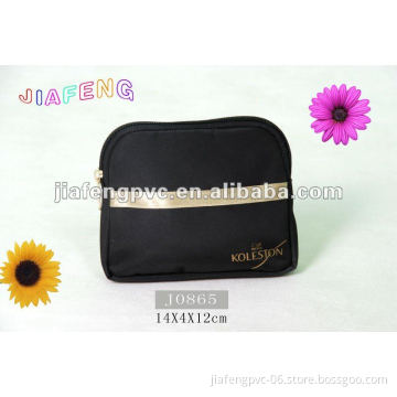 Black Color Fabric Cosmetic Bag